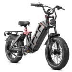 Vélo électrique Eahora Juliet II Noir/Blanc, moteur 1500 W, batterie 52 V 60 Ah, pneus 20 x 4 pouces, transmission Shimano 7 vitesses, tableau de bord couleur, freins hydrauliques – Image 7