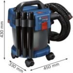 Bosch Professional 18V System aspirateur industriel GAS 18V-10 L (sans batterie, flexible de 1,6 m, 3 tubes prolongateurs, boîte carton) – Image 4