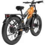 Vélo électrique LANKELEISI MG800 MAX Autonomie 120km Moteur 1000W Batterie 48V20Ah Amortisseur avant 26 pouces VTT Fat bike Orange – Image 6