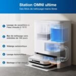 ECOVACS Aspirateur Robot DEEBOT X5 Omni, Robot Aspirateur Laveur avec Station, 12800Pa, ZeroTangle, Nettoyage Humide adaptatif TruEdge, Lavage à l’eau Chaude à 70°C, Levage des Patins de 15mm, Blanc – Image 5