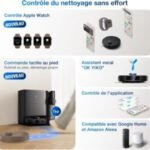 ECOVACS T30S Combo Complete Robot Aspirateur Laveur avec Station Tout-en-Un, Brosse ZeroTangle, Aspiration 11000 Pa, Auto-Levage et Nettoyage de Serpillière à 70℃, Nettoyage Adaptatif des Bords, Noir – Image 9