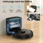 Vexilar Robot Aspirateur Laveur 5000Pa,Cleanova W11 Aspirateur avec Vidange Automatique Poussière,Navigation LiDAR avec Cartographie,180min,Connecté par Alexa/APP,Idéal pour Tapis Poils d’animaux – Image 6