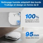 ECOVACS Aspirateur Robot DEEBOT X5 Omni, Robot Aspirateur Laveur avec Station, 12800Pa, ZeroTangle, Nettoyage Humide adaptatif TruEdge, Lavage à l’eau Chaude à 70°C, Levage des Patins de 15mm, Blanc – Image 2