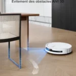 ECOVACS T50 Omni Aspirateur Robot avec Station, Puissance 15000Pa, Brosse latérale et serpillière Extensibles, ZeroTangle 2.0, AIVI 3D 2.0, Lavage à l’eau Chaude 75℃, Ultra-Mince 81 mm, Blanc – Image 6