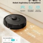 Vexilar Robot Aspirateur Laveur 5000Pa,Cleanova W11 Aspirateur avec Vidange Automatique Poussière,Navigation LiDAR avec Cartographie,180min,Connecté par Alexa/APP,Idéal pour Tapis Poils d’animaux – Image 3