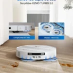 ECOVACS T50 Omni Aspirateur Robot avec Station, Puissance 15000Pa, Brosse latérale et serpillière Extensibles, ZeroTangle 2.0, AIVI 3D 2.0, Lavage à l’eau Chaude 75℃, Ultra-Mince 81 mm, Blanc – Image 7