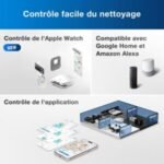 ECOVACS Aspirateur Robot DEEBOT X5 Omni, Robot Aspirateur Laveur avec Station, 12800Pa, ZeroTangle, Nettoyage Humide adaptatif TruEdge, Lavage à l’eau Chaude à 70°C, Levage des Patins de 15mm, Blanc – Image 8