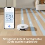 dreame L10 Prime Robot Aspirateur Laveur avec Ascenseur de Serpillière de 7mm, Nettoyage Automatique, Navigation LDS, Cartographie 3D, 4000Pa d’Aspiration, WiFi/APP/Alexa pour Poils Animaux, Tapis – Image 5