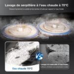 ECOVACS T30S Combo Complete Robot Aspirateur Laveur avec Station Tout-en-Un, Brosse ZeroTangle, Aspiration 11000 Pa, Auto-Levage et Nettoyage de Serpillière à 70℃, Nettoyage Adaptatif des Bords, Noir – Image 6