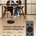 Vexilar Robot Aspirateur Laveur 5000Pa,Cleanova W11 Aspirateur avec Vidange Automatique Poussière,Navigation LiDAR avec Cartographie,180min,Connecté par Alexa/APP,Idéal pour Tapis Poils d’animaux – Image 7