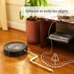 iRobot Roomba Combo j5+ (j5576) – Robot Aspirateur Laveur 2en1 connecté – Autovidage – Brosses Caoutchouc – Fonction Lavage – Cartographie, mémorise, s’adapte – Détecte & Evite Les Objets – Image 4