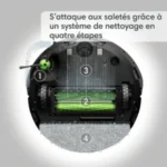 iRobot Roomba Combo j5+ (j5576) – Robot Aspirateur Laveur 2en1 connecté – Autovidage – Brosses Caoutchouc – Fonction Lavage – Cartographie, mémorise, s’adapte – Détecte & Evite Les Objets – Image 5