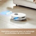 dreame L10 Prime Robot Aspirateur Laveur avec Ascenseur de Serpillière de 7mm, Nettoyage Automatique, Navigation LDS, Cartographie 3D, 4000Pa d’Aspiration, WiFi/APP/Alexa pour Poils Animaux, Tapis – Image 4