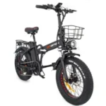 Vélo électrique DRVETION AT20, batterie Samsung 48 V 15 Ah, moteur BAFANG 750 W, vitesse maximale recommandée 25 km/h, pneus 20 x 4 pouces, freins hydrauliques, autonomie maximale 60-90 km, charge maximale 150 kg, vélo électrique pliable – Noir – Image 2