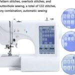 Machine à coudre automatique Machine à broder électrique 158 motifs intégrés avec zone de broderie de 10,2 x 23,9 cm et écran tactile LCD, 210 lettres intégrées et 30 bordures de motifs, couture – Image 6