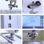 Machine à coudre automatique Machine à broder électrique 158 motifs intégrés avec zone de broderie de 10,2 x 23,9 cm et écran tactile LCD, 210 lettres intégrées et 30 bordures de motifs, couture – Image 3
