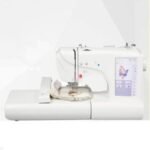 Machine à coudre automatique Machine à broder électrique 158 motifs intégrés avec zone de broderie de 10,2 x 23,9 cm et écran tactile LCD, 210 lettres intégrées et 30 bordures de motifs, couture – Image 2