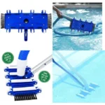 Ahlsen Tête d'aspiration de Spa et de Piscine Flexible avec brosses latérales Tête d'aspirateur de Piscine à Roues Professionnelle – Image 3