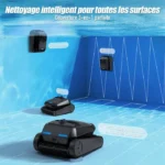 Robot de piscine AIRROBO CP400 Lite, Nettoyage Fond/Parois/Ligne d’Eau, Aspirateur de Piscine sans Fil, Autonomie de 150 min – Image 3