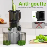 AMZCHEF Extracteur de jus Sans Préparation, Extracteur Jus Lent 135mm 1,8 L, Slow Juicer 250W sans BPA, Gris – Image 4