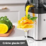 AMZCHEF Extracteur de Jus de Fruits et Légumes 113mm - Machine a Jus de Fruit Extracteur Entiers - Slow Juicer - Argent – Image 5