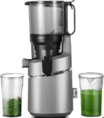 AMZCHEF Extracteur de Jus Puissant pour Fruits Entiers Goulotte Large 135mm Pression à Froid 250W Capacité 1.8L Gris