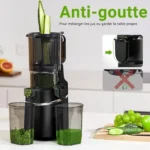 AMZCHEF Extracteur de jus Sans Préparation, Extracteur Jus Lent 135mm 1,8 L, Slow Juicer 250W sans BPA, Noir – Image 3