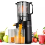 AMZCHEF Extracteur de Jus lent, Ouverture de 135 mm et Capacité de 1.8 L Extracteur de Jus de Fruits et Légumes Entiers, 250 W