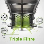 AMZCHEF Extracteur de Jus lent, Ouverture de 135 mm et Capacité de 1.8 L Extracteur de Jus de Fruits et Légumes Entiers, 250 W – Image 5