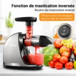 AMZCHEF- Gris - Extracteur de Jus de Fruits et Légumes - Presses-agrumes à Froid sans BPA – Image 6