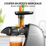 AMZCHEF- Gris - Extracteur de Jus de Fruits et Légumes - Presses-agrumes à Froid sans BPA – Image 5