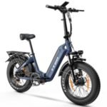 TTGO Vélo électrique TTGO F6 – Moteur 250 W, batterie 36 V 25 Ah, pneus 20 pouces, freins à disque hydrauliques – Bleu – Image 5