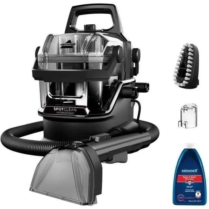 bissell-spotclean-hydrosteam-select-nettoyeur-va BISSELL SpotClean HydroSteam Select - Nettoyeur Vapeur - Moquettes, voiture, carrelage - 1000 W - 4,5 m - 3 modes de nettoyage – Image 1