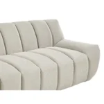 Canapé compressé - 4 places - CHARLES - Tissu Beige crème - 230 x 98 x 78 cm – Image 2