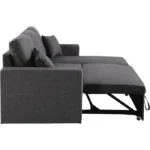 Canapé d'angle convertible/ réversible avec coffre "Alain" - 3 places - Gris – Image 6