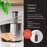 Centrifugeuse Extracteur de Jus - Centrifugeuse fruits et legumes - 450W - 1,2 L et 500 ml - 70 MM Large Bouche - 2 Vitesses – Image 4