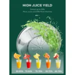 Centrifugeuse - Extracteur de Jus - Fruits et Légumes - 3 Vitesses - Design Anti-goutte - FOHERE – Image 3