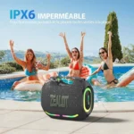 Enceinte Bluetooth ZEALOT 120W Puissante Étanche IPX6 avec Lumières LED et Autonomie 30h – Image 4