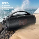 ZEALOT Enceinte Bluetooth 160W IPX6, Basses puissantes, Autonomie 40h, RGB, USB-C, AUX, Carte TF – Image 4