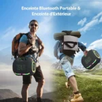 Enceinte Bluetooth ZEALOT 120W Puissante Étanche IPX6 avec Lumières LED et Autonomie 30h – Image 5