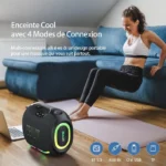 Enceinte Bluetooth ZEALOT 120W Puissante Étanche IPX6 avec Lumières LED et Autonomie 30h – Image 6
