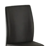 Ensemble Table à Manger 160x90x76 cm avec 4 Fauteuils PU - REDOM - Noir et Bois, MDF et Métal – Image 5