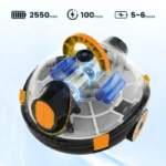 EVERCROSS BOT Y10 Robot Piscine, Robot Piscine sans Fil pour Le Nettoyage des Sols, 100Min & 120m² (Noir) – Image 3