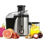 Extracteur de Jus Centrifugeuse 400W avec Large Goulotte, Facile à Nettoyer, Acier Inoxydable, Sans BPA, pour Fruits et Légumes