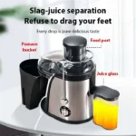 Extracteur de Jus Centrifugeuse 400W avec Large Goulotte, Facile à Nettoyer, Acier Inoxydable, Sans BPA, pour Fruits et Légumes – Image 5