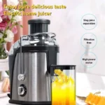 Extracteur de Jus Centrifugeuse 400W avec Large Goulotte, Facile à Nettoyer, Acier Inoxydable, Sans BPA, pour Fruits et Légumes – Image 4