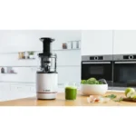 Extracteur de jus - BOSCH - MESM500W VitaExtract - Blanc/chrome - 150 W - 1 vitesse + reverse - syst. de sécurité sur le couvercle – Image 6