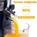 Extracteur de Jus de Fruits et Légumes - Sans BPA - 95 % de Rendement en Jus - Grande Bouche 80 mm - 250W - Bleu Marine – Image 6