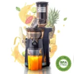 Extracteur de Jus de Fruits et Légumes - Sans BPA - 95 % de Rendement en Jus - Grande Bouche 80 mm - 250W - Bleu Marine