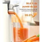 Extracteur de Jus de Fruits et Légumes avec Goulotte d'Alimentation de 120mm - Capacité de 1,5 L -99.6%Pureté du Jus Élevée -Blanc – Image 4